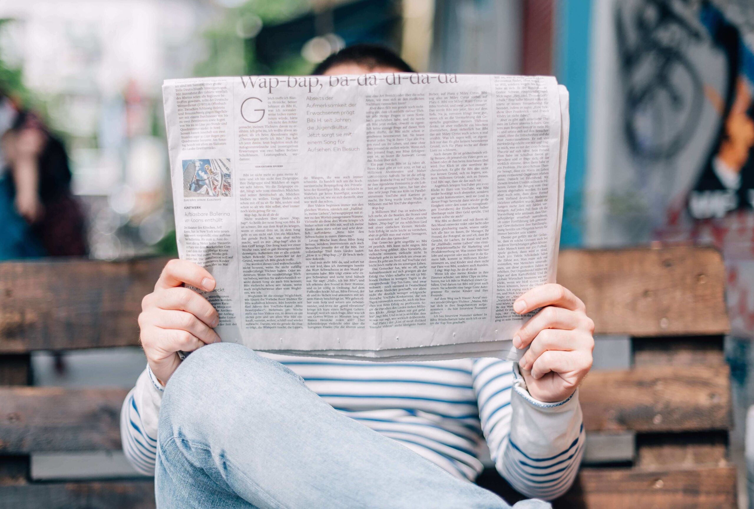 Man reading a paper